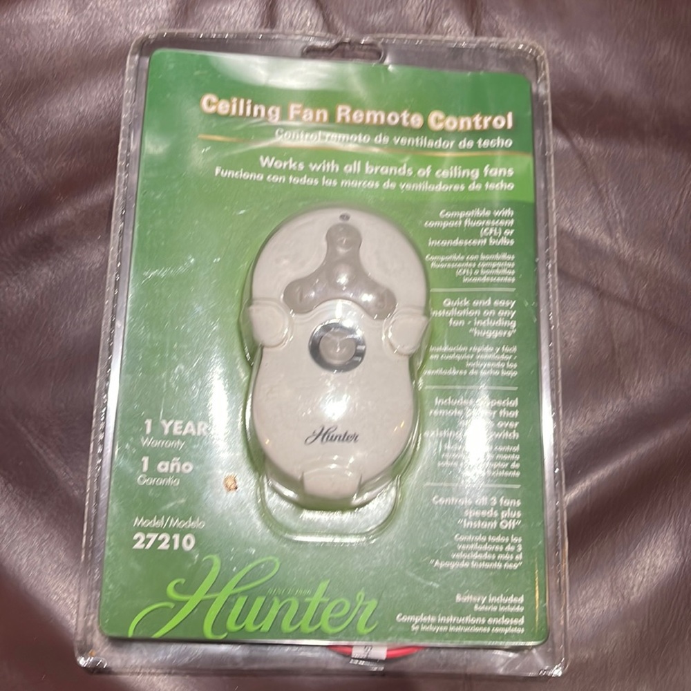Hunter Ceiling fan remote control transmitter